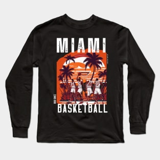 Miami heat basketball  vector graphic design Long Sleeve T-Shirt